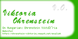 viktoria ohrenstein business card